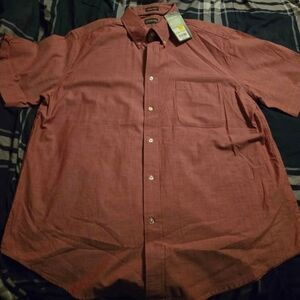 St. John's Bay Men's Casual Red Button-Down Shirt